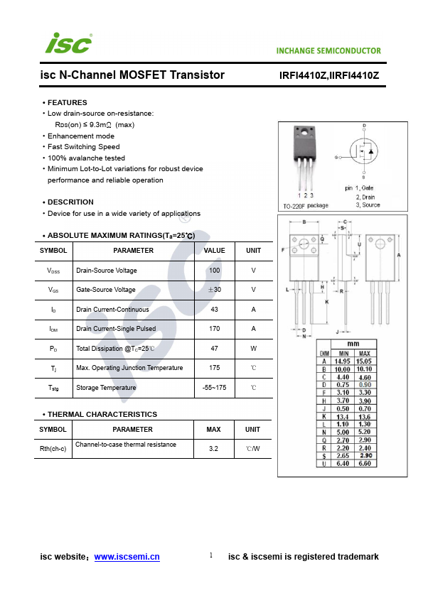 IRFI4410Z