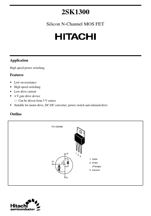 2SK1300 Hitachi Semiconductor