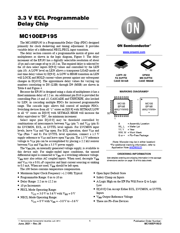 MC100EP195 ON Semiconductor