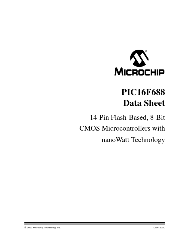 PIC16F688 Microchip Technology