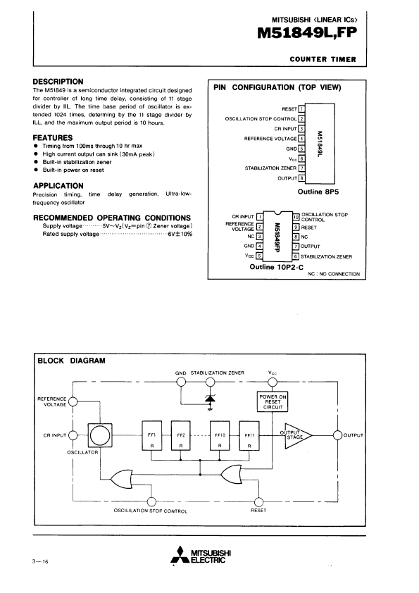M51132L datasheet(9/9 Pages) MITSUBISHI