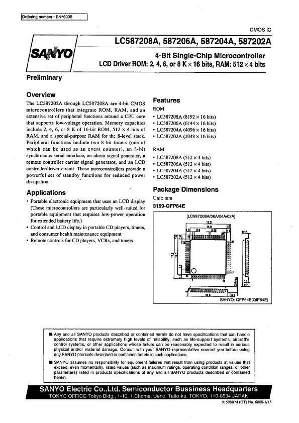 LC587204A Sanyo