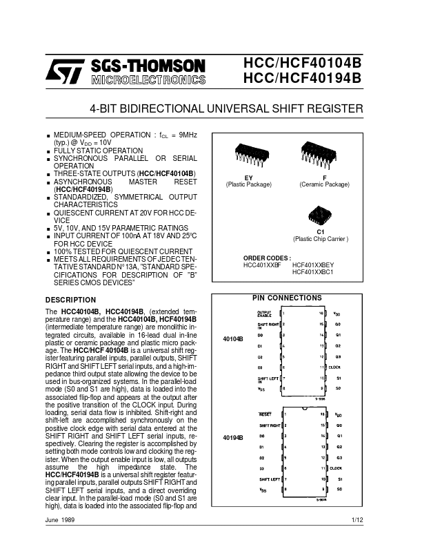 <?=HCC40104B?> डेटा पत्रक पीडीएफ