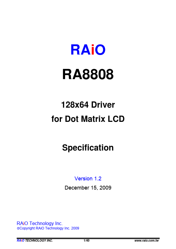 RA8808 RAiO