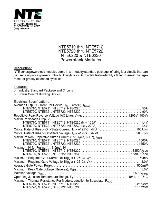 NTE5710 NTE Electronics