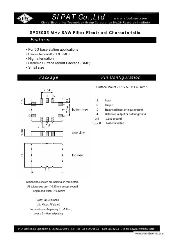 SP38003 SIPAT