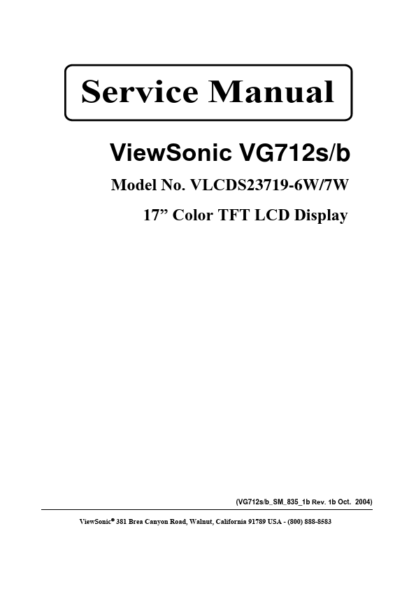 VG712s ViewSonic