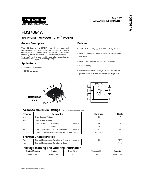 FDS7064A Fairchild Semiconductor