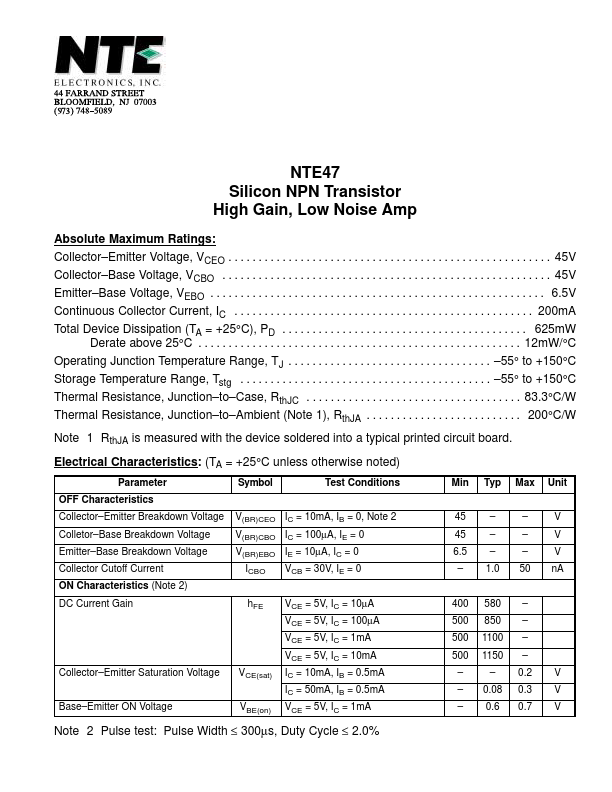 NTE47