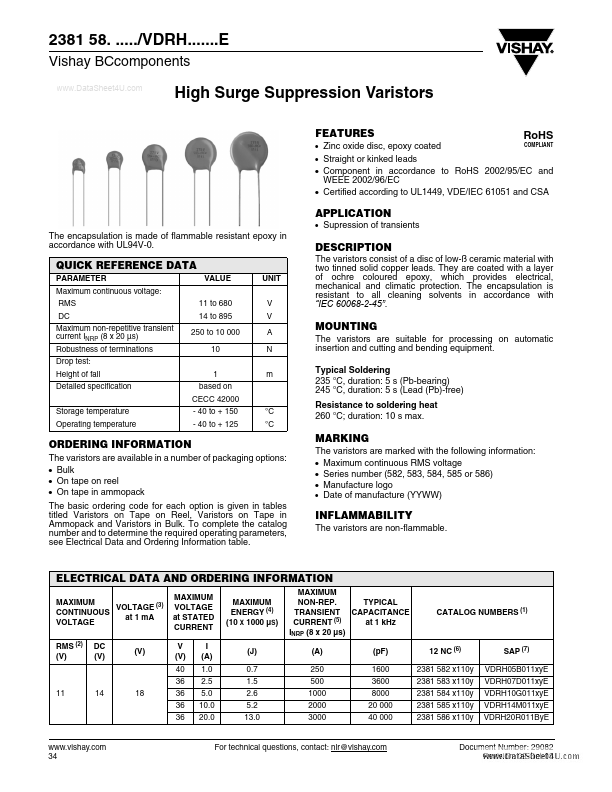 <?=VDRH10G040xyE?> डेटा पत्रक पीडीएफ