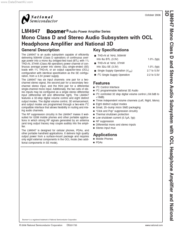 LM4947 National Semiconductor