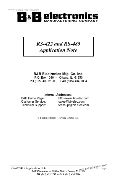 <?=RS-422?> डेटा पत्रक पीडीएफ