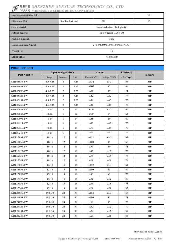 WRE09xxS-1W