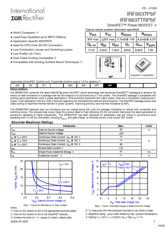 IRF6637PBF