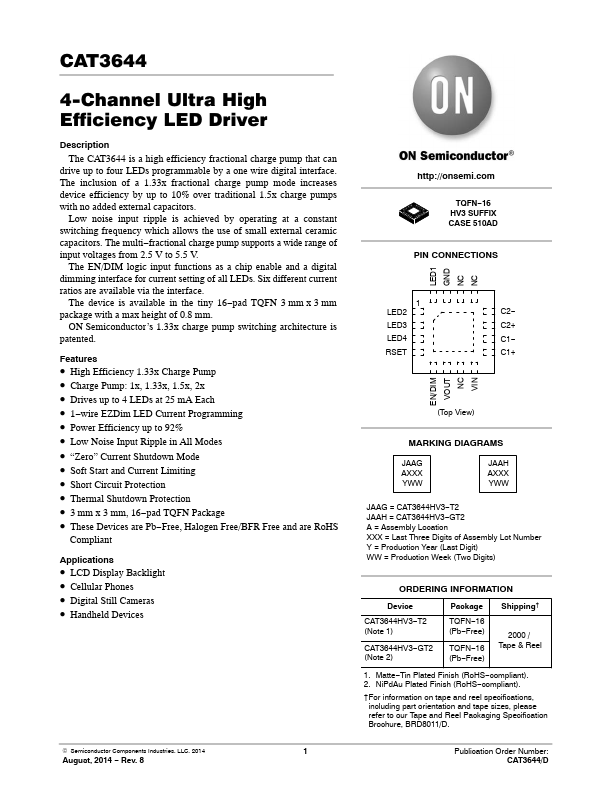 CAT3644 ON Semiconductor