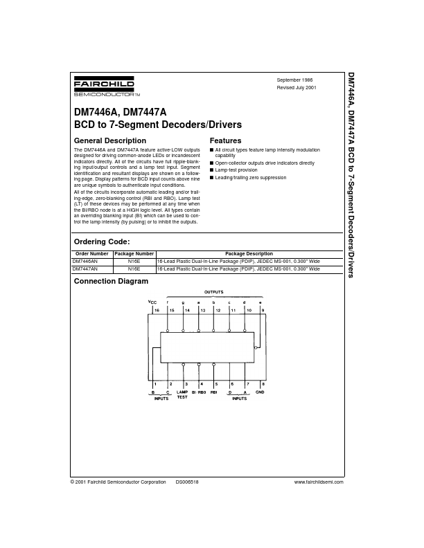 DM7446A National Semiconductor