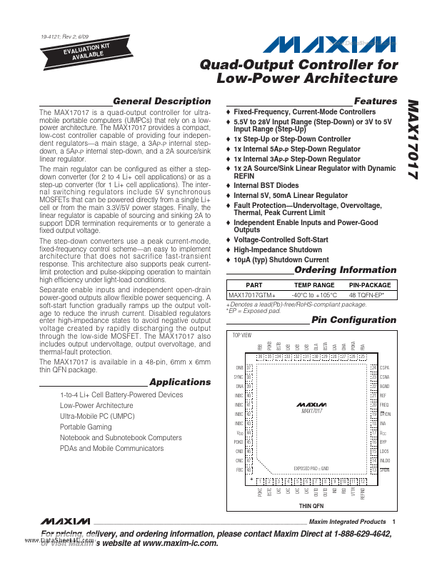 MAX17017 Maxim Integrated Products