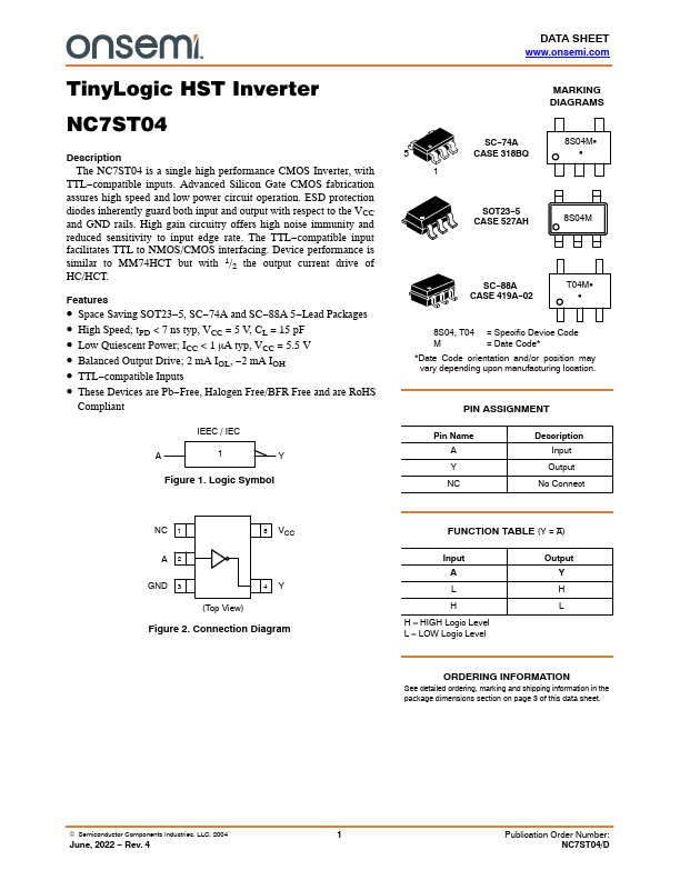NC7ST04 ON Semiconductor