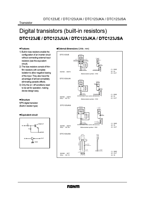 DTC123JSA Rohm