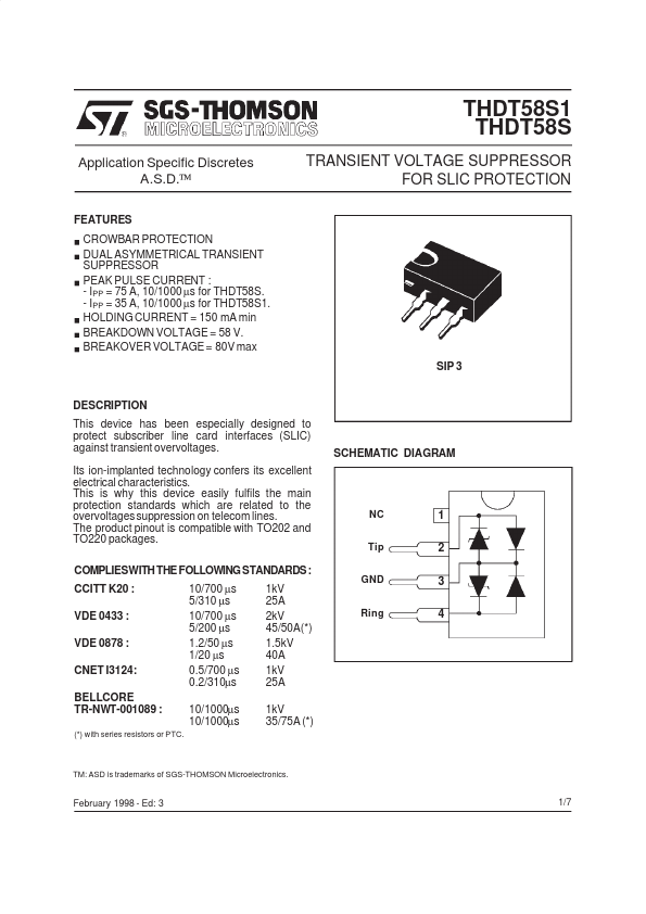 THDT58S STMicroelectronics