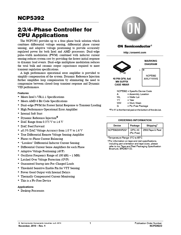 NCP5392 ON Semiconductor
