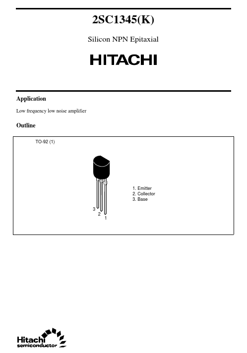 2SC1345K Hitachi Semiconductor