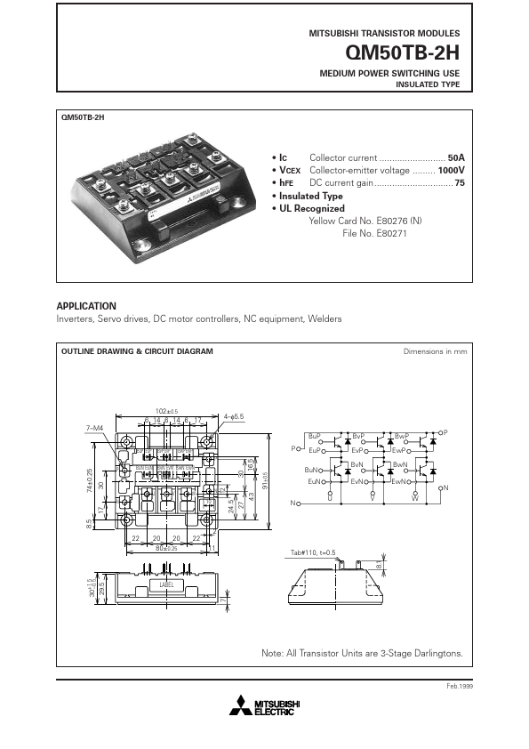 QM50TB-2H Mitsubishi Electric Semiconductor