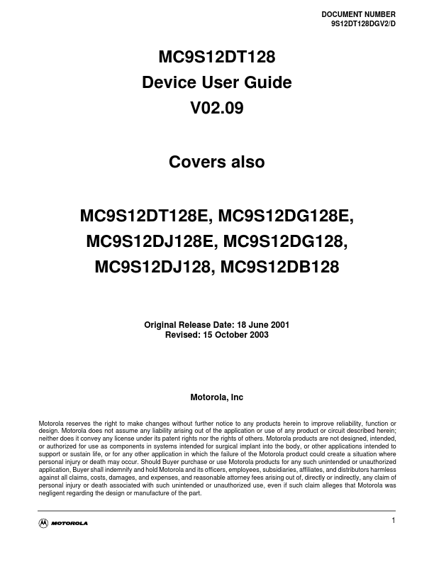 S12IICV2 Motorola