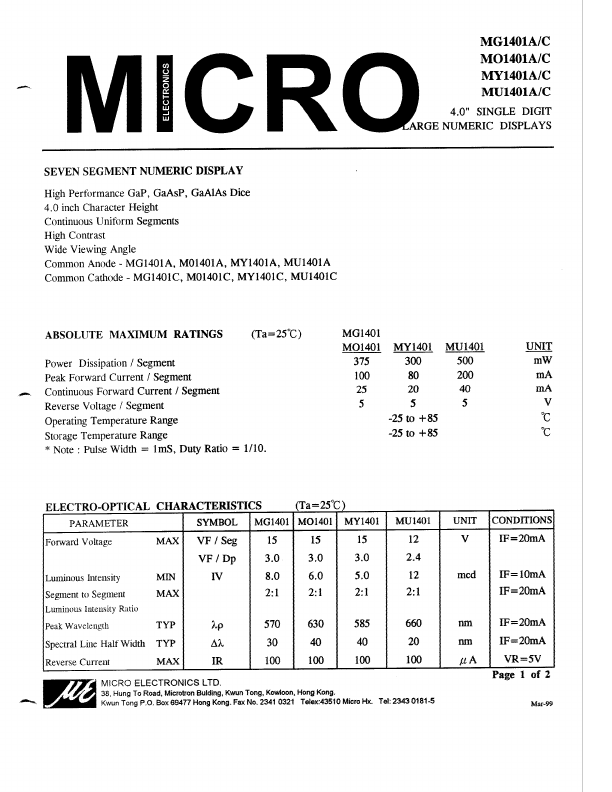 MG1401C Micro