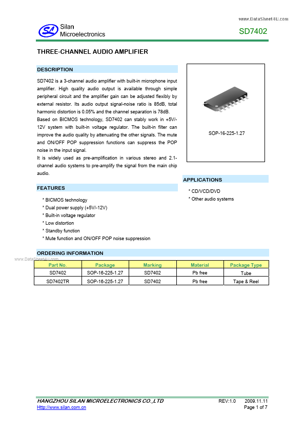 SD7402 Silan Microelectronics