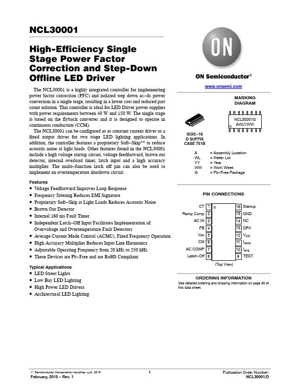 NCL30001 ON Semiconductor