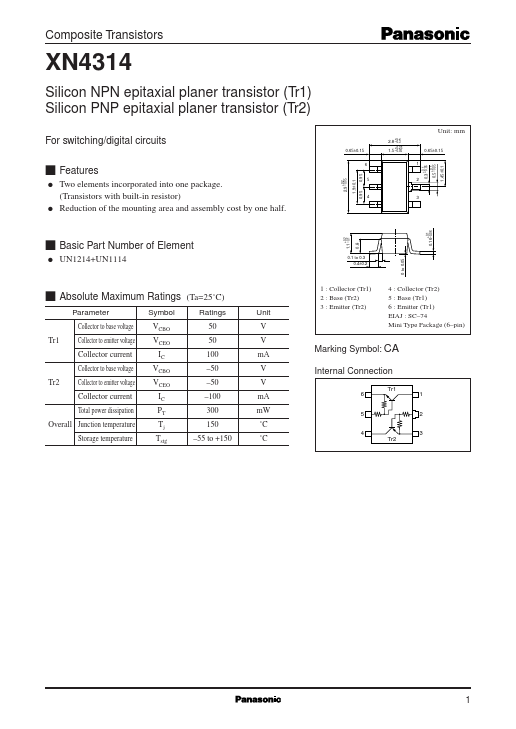 XN4314 Panasonic Semiconductor