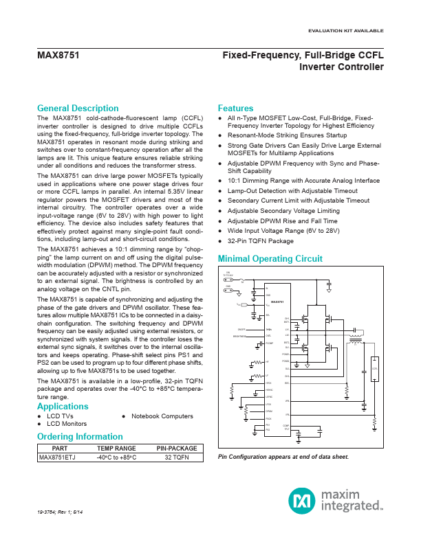 MAX8751 Maxim Integrated Products