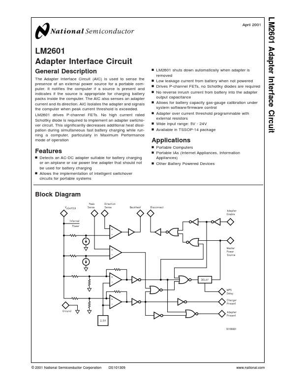 LM2601 National Semiconductor