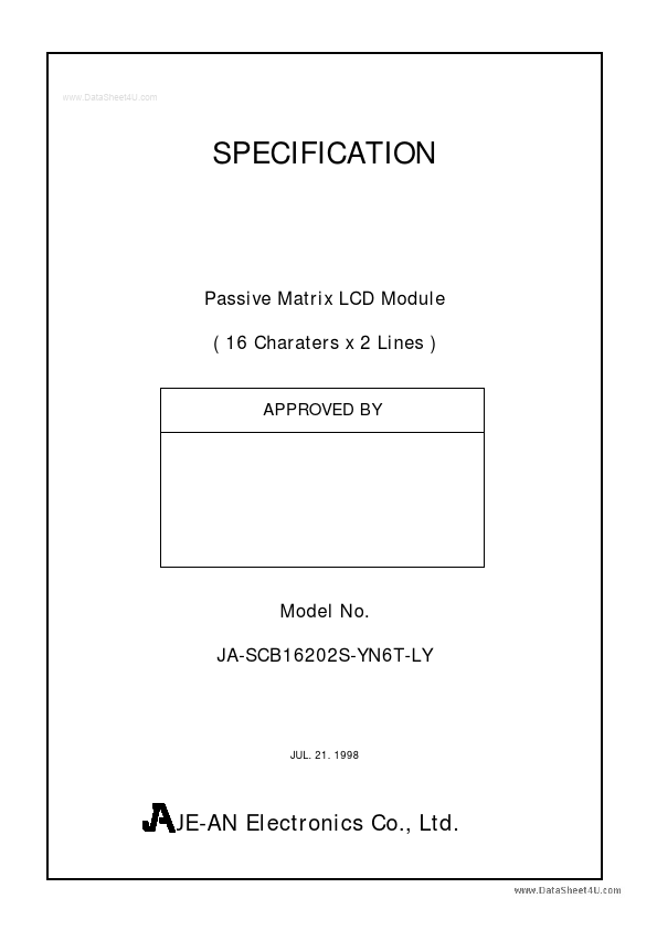 <?=JA-SCB16202S-YN6T-LY?> डेटा पत्रक पीडीएफ