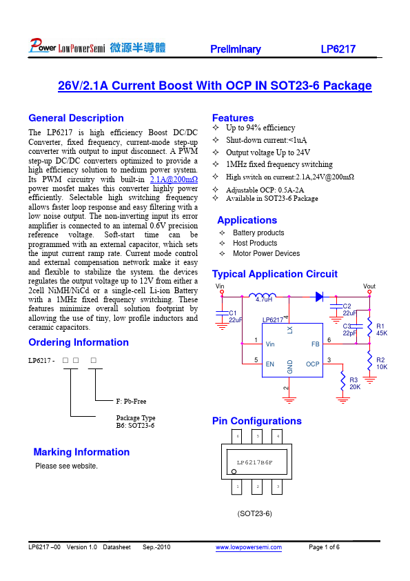 LP6217 Lowpowersemi