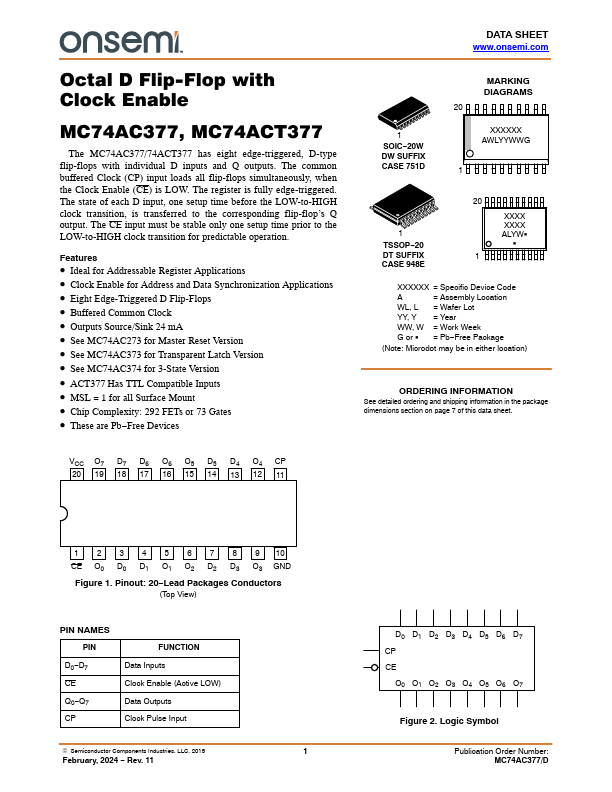 MC74ACT377 ON Semiconductor