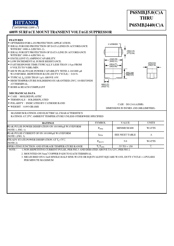 P6SMBJ100A