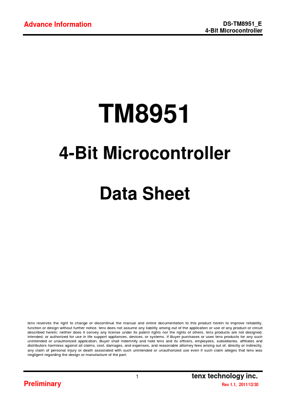 TM8951 tenx technology