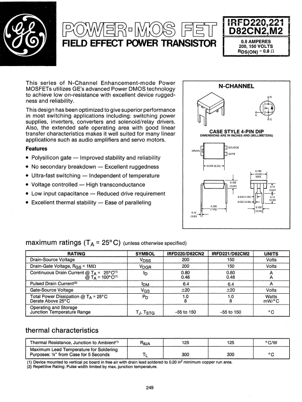 IRFD221 GE