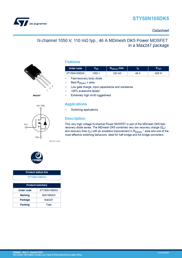 STY50N105DK5