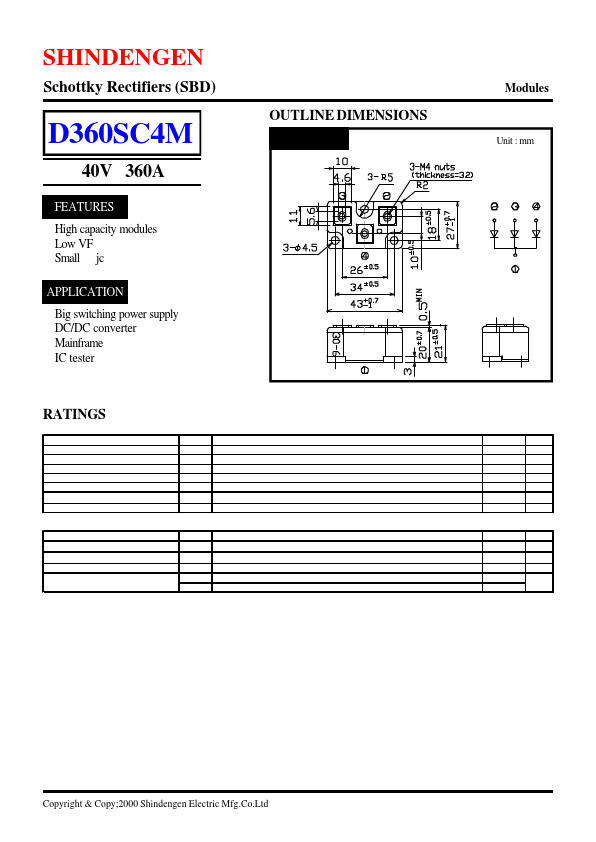 D360SC4M Shindengen Electric Mfg.Co.Ltd