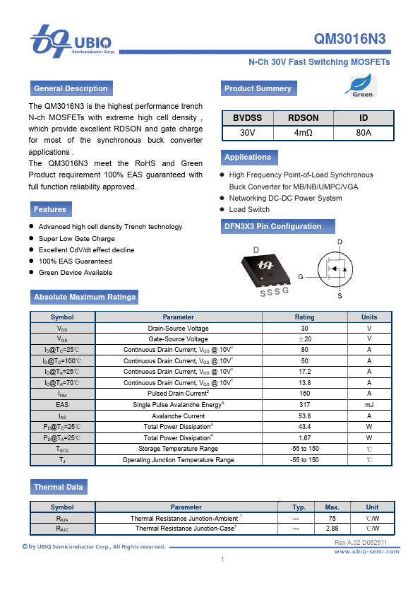 QM3016N3 UBIQ