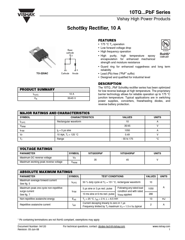 10TQ035PbF