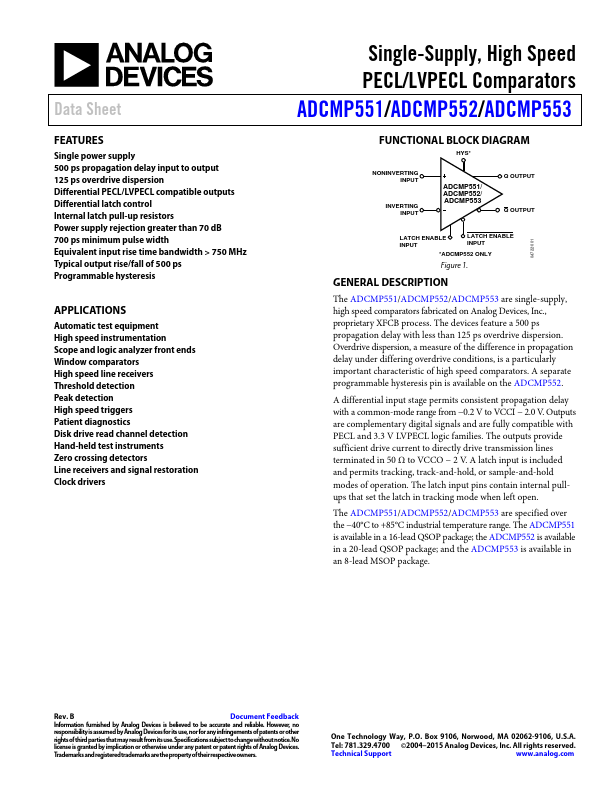 <?=ADCMP553?> डेटा पत्रक पीडीएफ