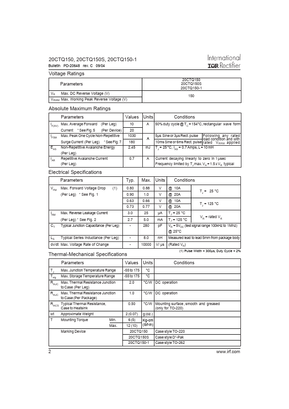 20CTQ150PBF