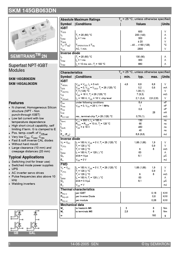 SKM145GB063DN