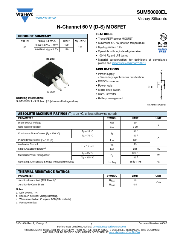 SUM50020EL