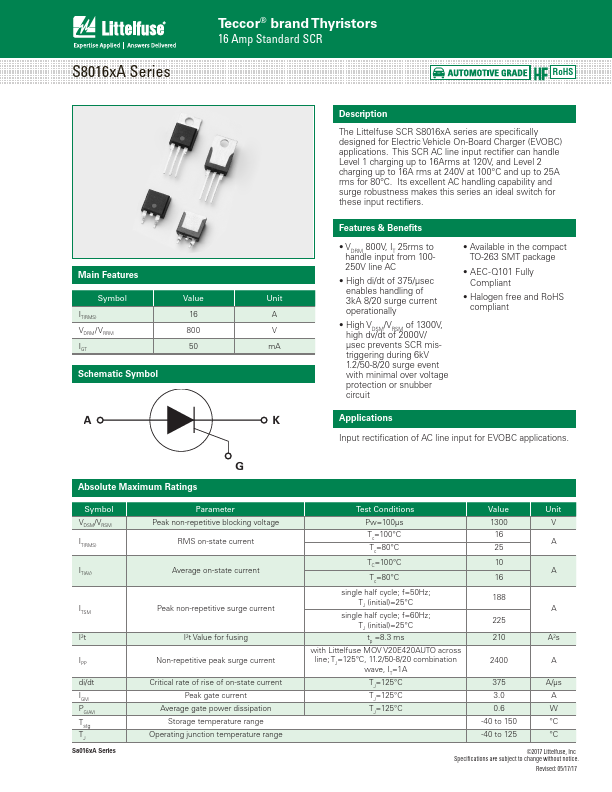 S8016NA Littelfuse