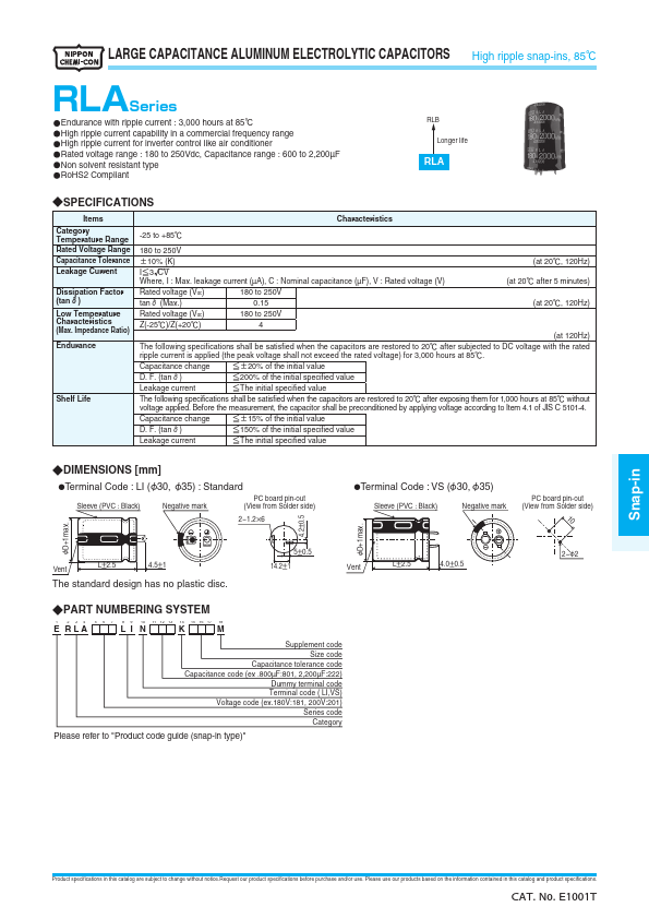 <?=ERLA181LIN901KR35M?> डेटा पत्रक पीडीएफ